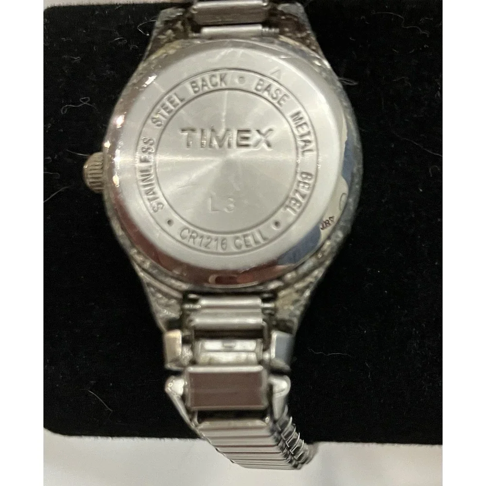 VTG Carriage Baby Blue Dial Oval Face Silver Tone Womens Watch New Battery Works